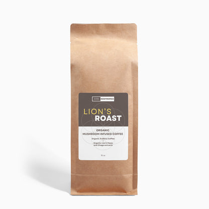 Lion's Roast - Lion’s Mane & Chaga Coffee Blend - Dark Roast 16oz