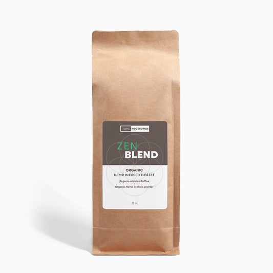 Zen Blend - Hemp Coffee Blend - Medium Roast 16oz