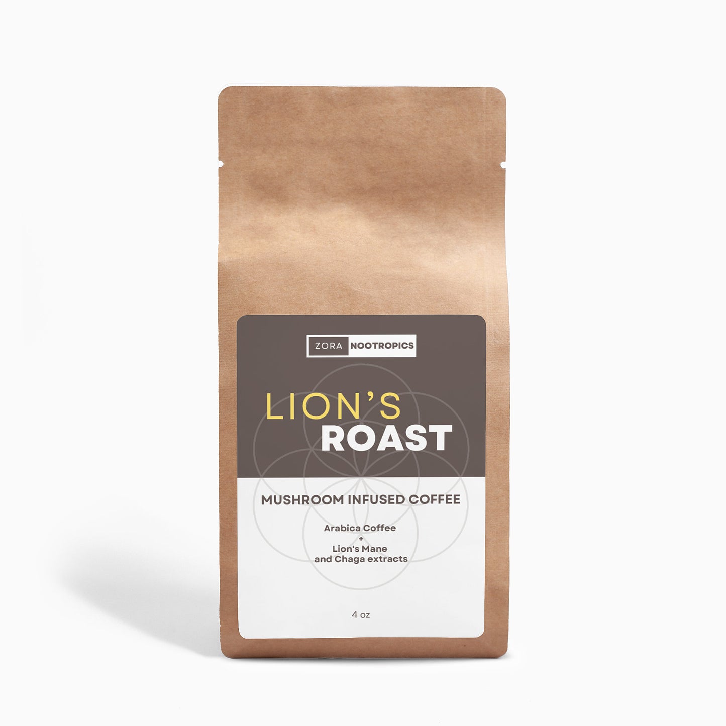 Lion's Roast - Lion’s Mane & Chaga Coffee Blend - Dark Roast 4oz